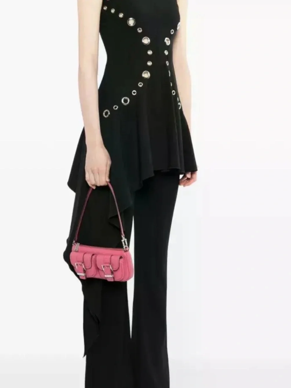 Michael Kors NWT Zoe All Leather Dual-Pocket Shoulder Bag